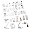 32pcs Domestic Sewing Machine Presser Feet