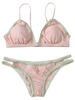 Trendy Piped Pink Women's Bikini Set
