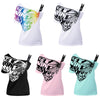 Skew Collar Butterfly Print T-Shirt