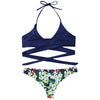 Printed Cross Front Bikini
