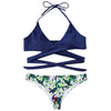 Printed Cross Front Bikini