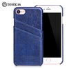 TOMKAS Oil Wax Back Case Card Slot Design for iPhone 7