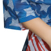 Cold Shoulder American Flag Print Plus Size Top