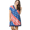 Tassel American Flag Print Plus Size Dress