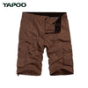 TAPOO Casual Style Solid Color Lace Up Straight Shorts for Men