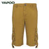 TAPOO Casual Style Solid Color Lace Up Straight Shorts for Men