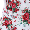 V Neck Long Sleeve Floral Print Ruffled Women Maxi Dress