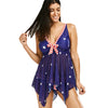 Stars Print Patriotic American Flag Skirted Tankini