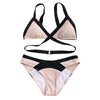 Bandage Color Block Bikini Set