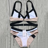 Bandage Color Block Bikini Set