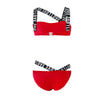 Sexy Solid Letter Printing Bikini Two-piece Suits