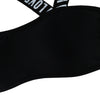 Sexy Solid Letter Printing Bikini Two-piece Suits