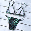 Spaghetti Strap Printed Padded Bikini