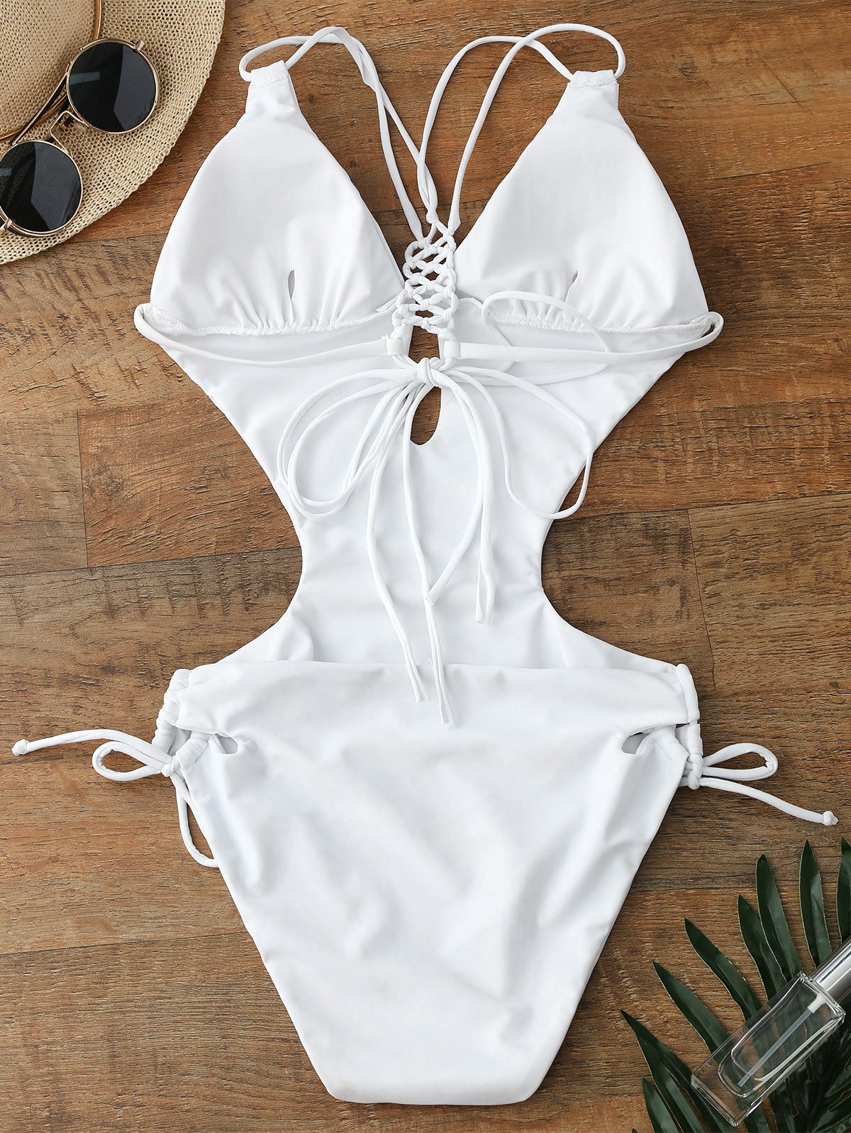Lace Up Hollow Out Swimwear