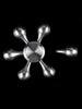 Flower Shape Fidget Spinner Stainless Steel Stress Relief Gyro