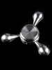 Flower Shape Fidget Spinner Stainless Steel Stress Relief Gyro