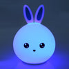 LED Lovely Rabbit Colorful Silicone Portable Night Light