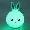 LED Lovely Rabbit Colorful Silicone Portable Night Light