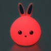 LED Lovely Rabbit Colorful Silicone Portable Night Light