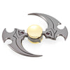 Two-leaf Spinning Blade Zinc Alloy Fidget Spinner Stress Relief Toy Relaxation Gift for Adults