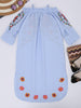 Flare Sleeve Cami Floral Embroidered Dress