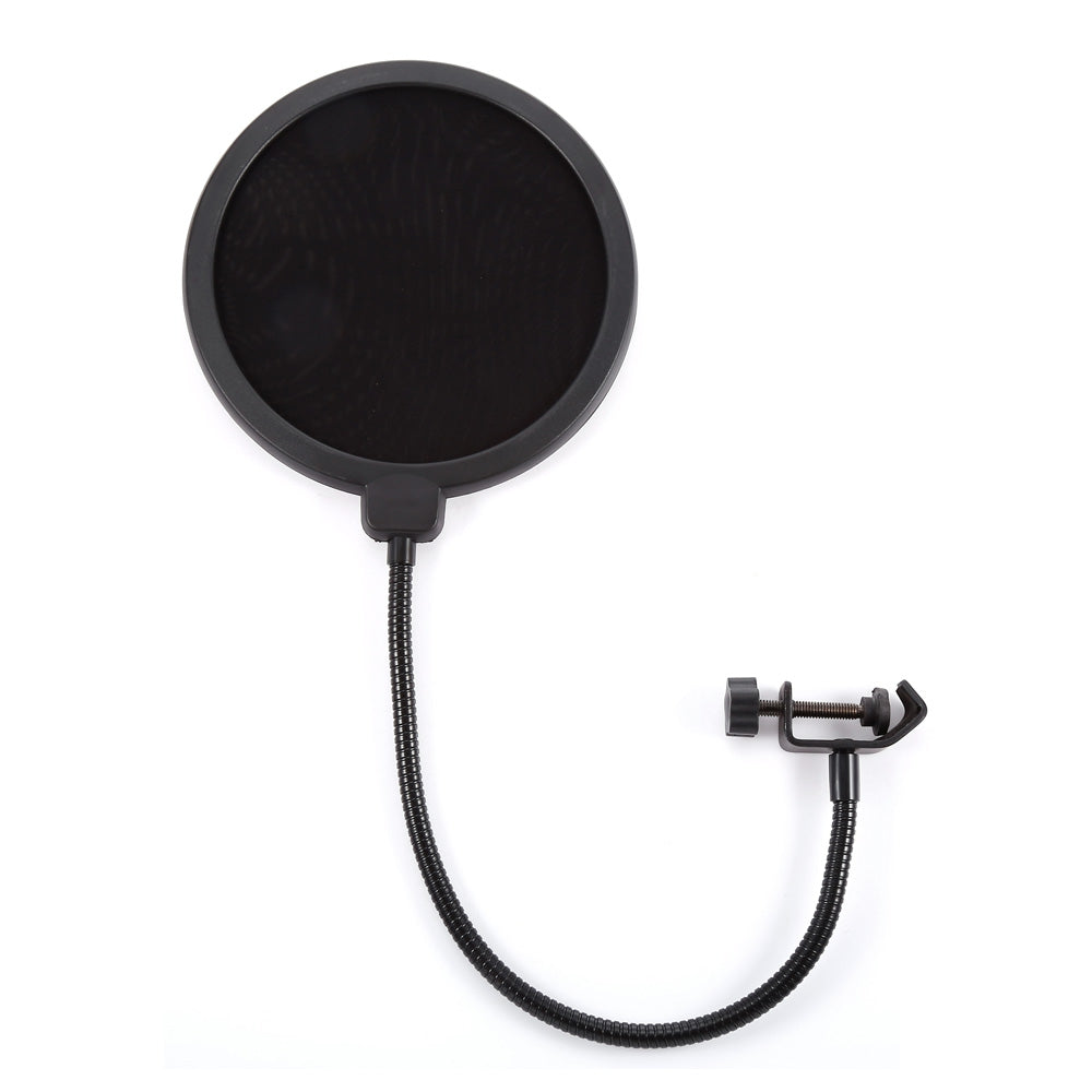 MPF - 6 6-Inch Clamp On Microphone Pop Filter Bilayer Recording Spray Guard