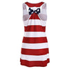 American Flag Bowknot Patriotic Racerback Tank Dress