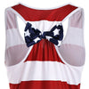 American Flag Bowknot Patriotic Racerback Tank Dress