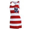 American Flag Bowknot Patriotic Racerback Tank Dress