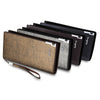 Solid Color Letter Hasp Zipper Vertical Clutch Wallet for Men