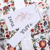 Retro Turn-down Collar Half Sleeve Embroidery Button Type Blouse for Ladies