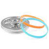 Wheel Fidget Metal Spinner with Decorative Elastic Bands