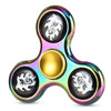 Tri-wing Skull Fire Rainbow Zinc Alloy ADHD Fidget Spinner Stress Relief Product Fidgeting Toy for Adults