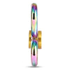 Tri-wing Skull Fire Rainbow Zinc Alloy ADHD Fidget Spinner Stress Relief Product Fidgeting Toy for Adults