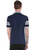 Turndown Collar Striped Design T-Shirt