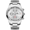 GUANQIN GS19064 Men Quartz Watch Date Chronograph Luminous Pointer Wristwatch