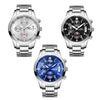 GUANQIN GS19064 Men Quartz Watch Date Chronograph Luminous Pointer Wristwatch