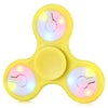 Multi-color Push Button LED Tri-wing ABS Fidget Spinner with Three Flashing Modes Funny Stress Reliever Adult Fidgeting Toy