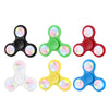 Multi-color Push Button LED Tri-wing ABS Fidget Spinner with Three Flashing Modes Funny Stress Reliever Adult Fidgeting Toy