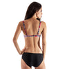 Spaghetti Strap Patchwork Mid Waist Swimsuit Women Bikini
