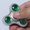 Zinc Alloy Fidget Toy Finger Spinner with Faux Crystal