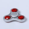 Zinc Alloy Fidget Toy Finger Spinner with Faux Crystal