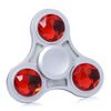 Zinc Alloy Fidget Toy Finger Spinner with Faux Crystal