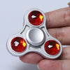Zinc Alloy Fidget Toy Finger Spinner with Faux Crystal