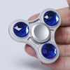 Zinc Alloy Fidget Toy Finger Spinner with Faux Crystal
