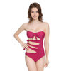 Sexy Spaghetti Strap Hollow Out Tie Pad Women Swimsuit