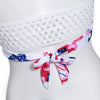 Sexy Halter Neck Hollow Out Print Low Waist Women Bikini