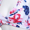 Sexy Halter Neck Hollow Out Print Low Waist Women Bikini