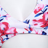 Sexy Halter Neck Hollow Out Print Low Waist Women Bikini