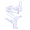 Sexy One Shoulder Hollow Out Pad Women Swimsuit